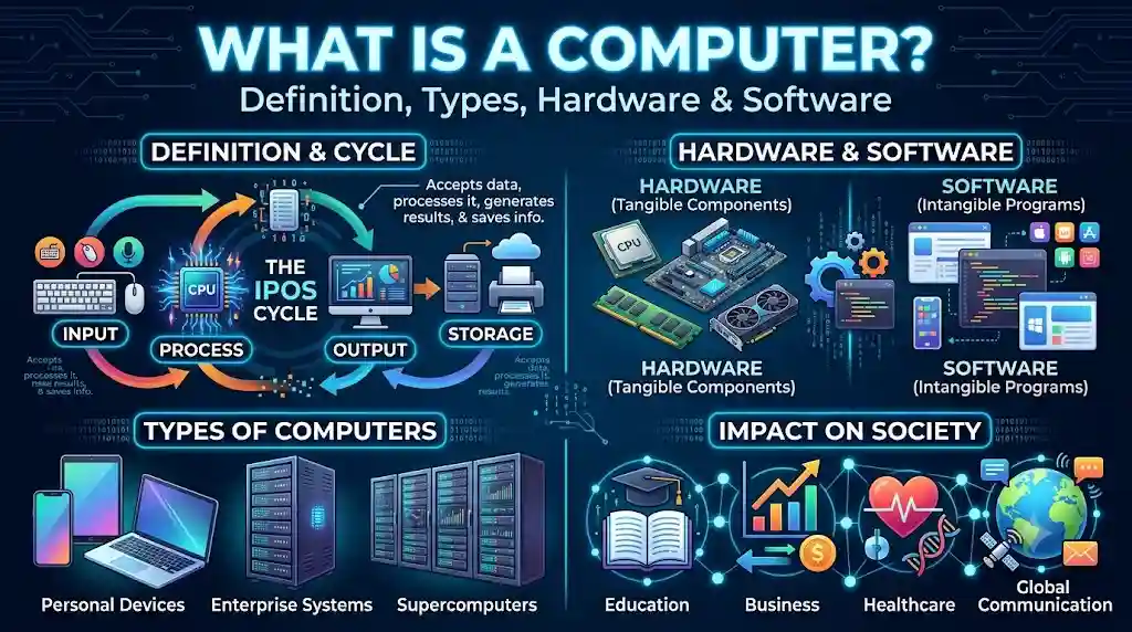 What Is a Computer? Definition, Types, Hardware & Software